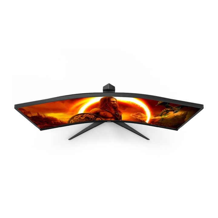 Монитор AOC CU34G2XP/BK, 34" Curved 1500R VA, WLED, 3440x1440, 180Hz, 1ms GtG, 1ms MPRT, 430 cd/m2, 4000:1, 80M:1 DCR, Height Adjust, 2xHDMI, 2xDP, USB hub