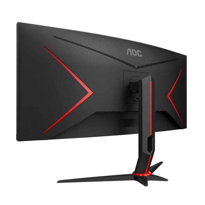 Монитор AOC CU34G2XP/BK, 34" Curved 1500R VA, WLED, 3440x1440, 180Hz, 1ms GtG, 1ms MPRT, 430 cd/m2, 4000:1, 80M:1 DCR, Height Adjust, 2xHDMI, 2xDP, USB hub