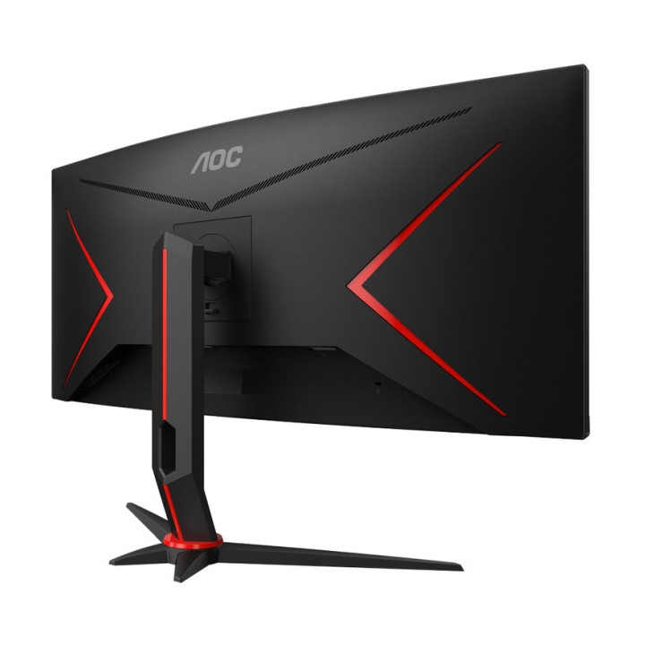 Монитор AOC CU34G2XP/BK, 34" Curved 1500R VA, WLED, 3440x1440, 180Hz, 1ms GtG, 1ms MPRT, 430 cd/m2, 4000:1, 80M:1 DCR, Height Adjust, 2xHDMI, 2xDP, USB hub