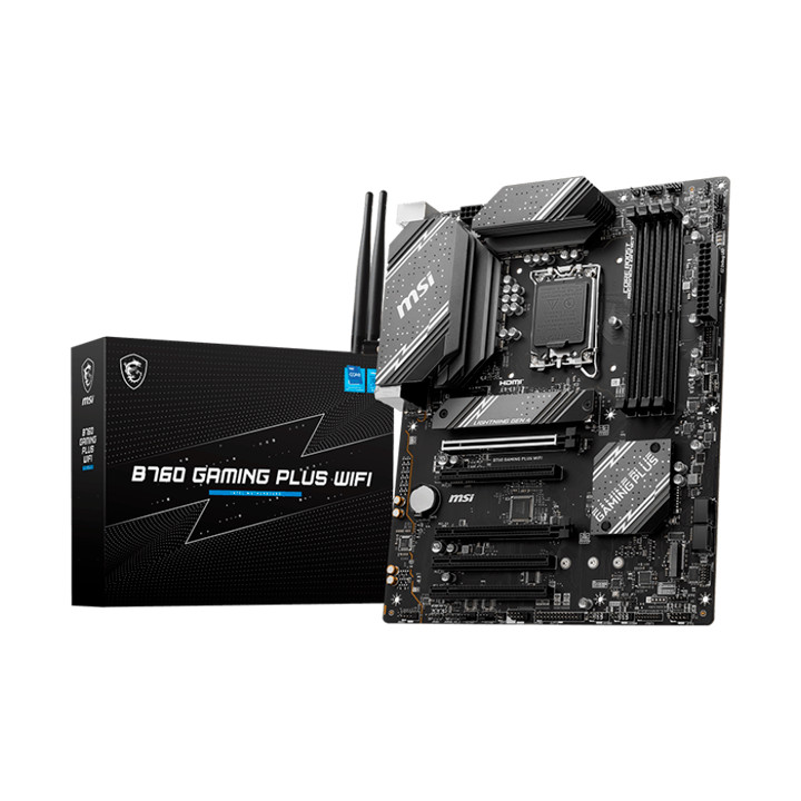 Дънна платка MSI B760 GAMING PLUS WIFI, ATX, LGA1700, DDR5, 2x M.2