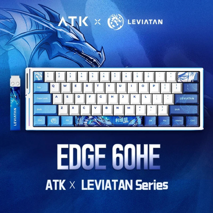 Професионална геймърска механична клавиатура ATK EDGE 60 HE Master Leviatan - 8K, Gateron Jade Pro Switches - EDGE60-HE-M-BK