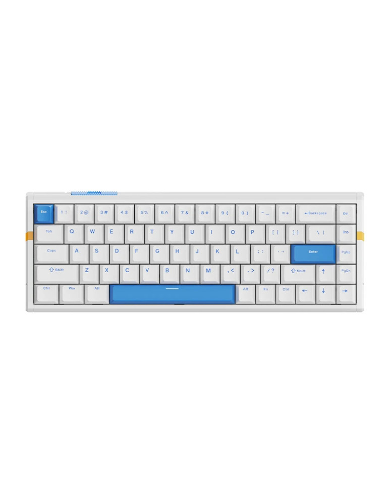Професионална геймърска механична клавиатура ATK RS6 - 8K, Gateron Jade Pro Switches [Linear] - White - RS6-WH-GJP