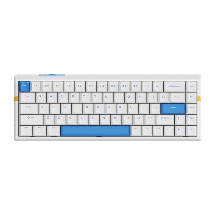 Професионална геймърска механична клавиатура ATK RS6 - 8K, Gateron Jade Pro Switches [Linear] - White - RS6-WH-GJP