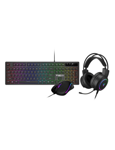 Геймърски комплект Gamdias POSEIDON E2 3-in-1 Combo - Keyboard Mouse Headphones - GAMDIAS-POSEIDON- E2