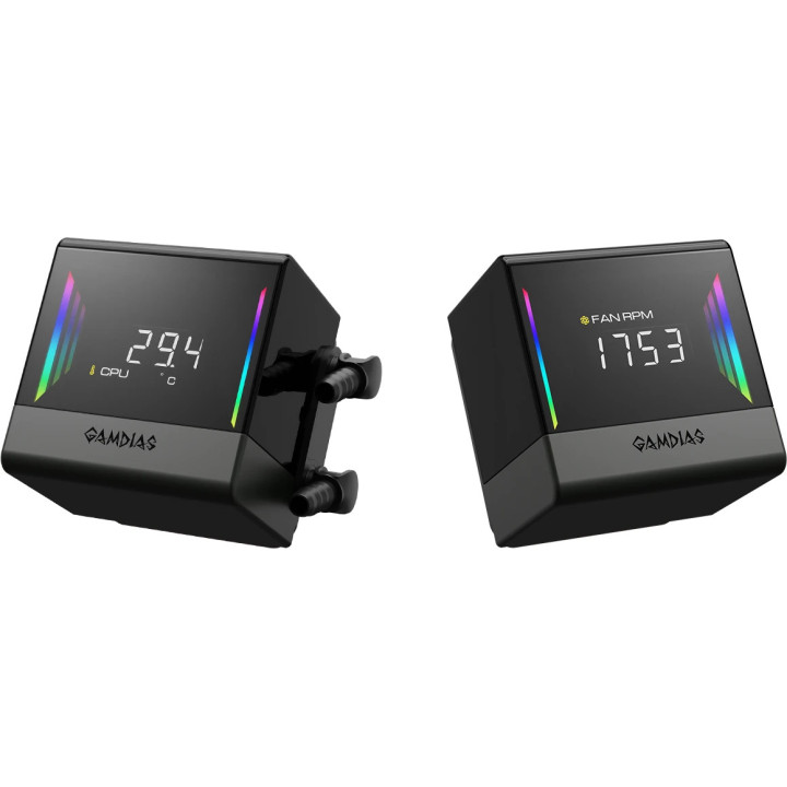 Водно охлаждане за процесор Gamdias Chione E4-240, LCD Screen, A-RGB - CHIONE-E4-240
