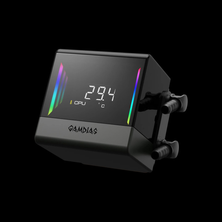 Водно охлаждане за процесор Gamdias Chione E4-240, LCD Screen, A-RGB - CHIONE-E4-240