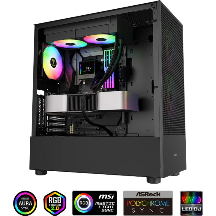 Водно охлаждане за процесор Gamdias Chione E4-240, LCD Screen, A-RGB - CHIONE-E4-240