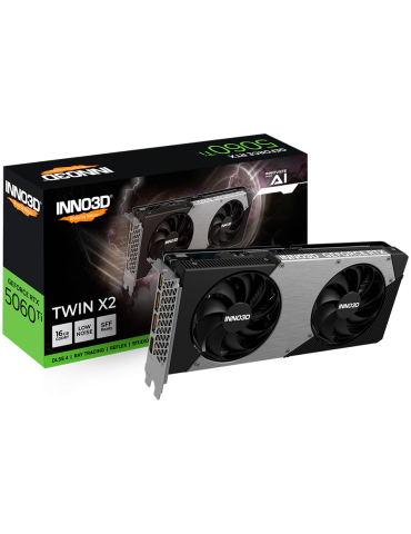 Видео карта Inno3D GeForce RTX 5060 Ti 16GB TWIN X2 16GB GDDR6, 128bit - N506T2-16D7-191073N