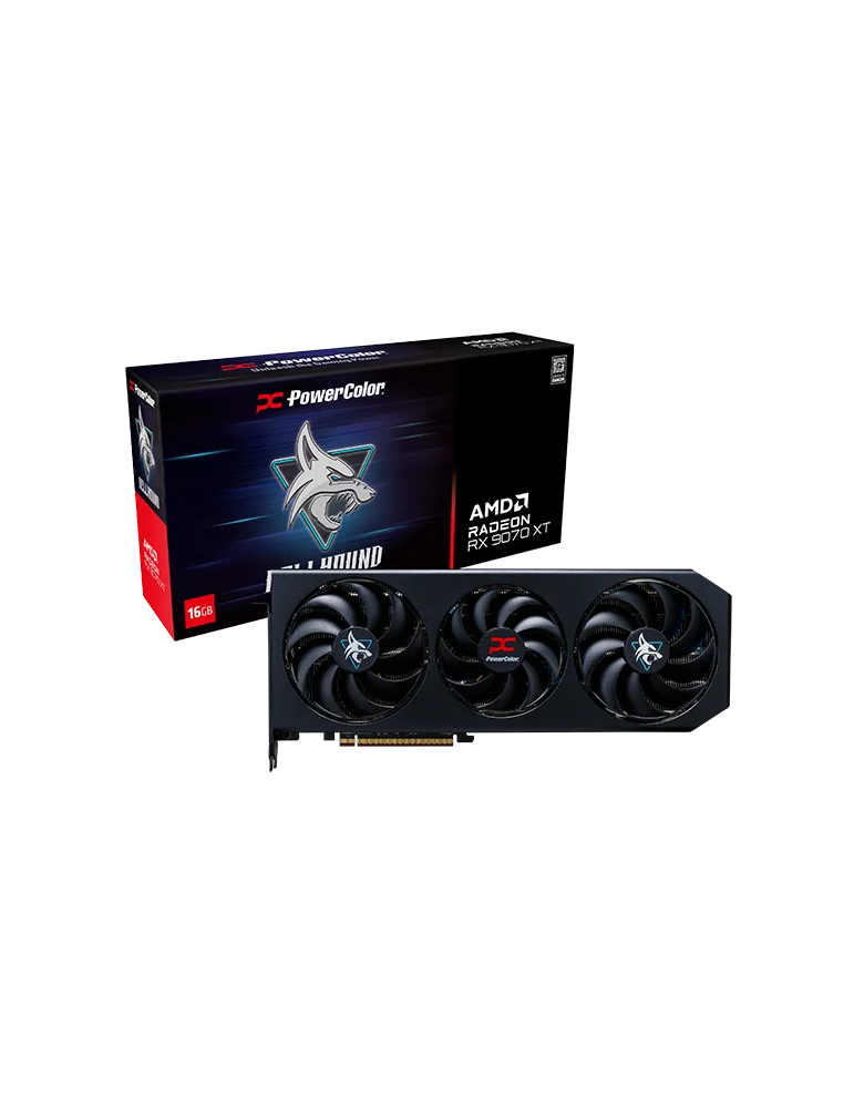 Видео карта PowerColor Radeon RX 9070 XT Hellhound 16GB GDDR6 - 1A1-G00425500G