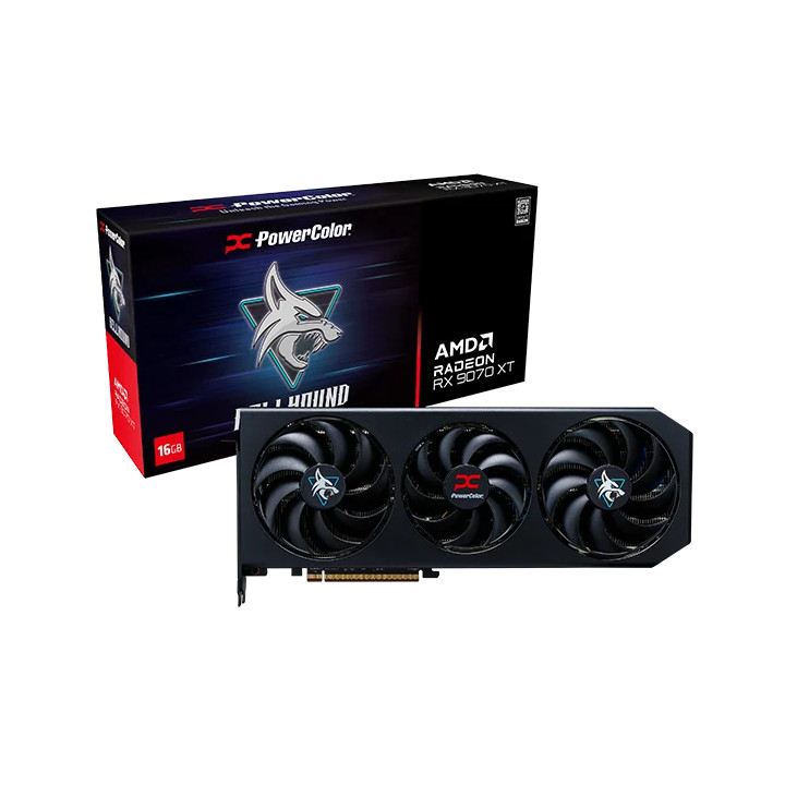 Видео карта PowerColor Radeon RX 9070 XT Hellhound 16GB GDDR6 - 1A1-G00425500G