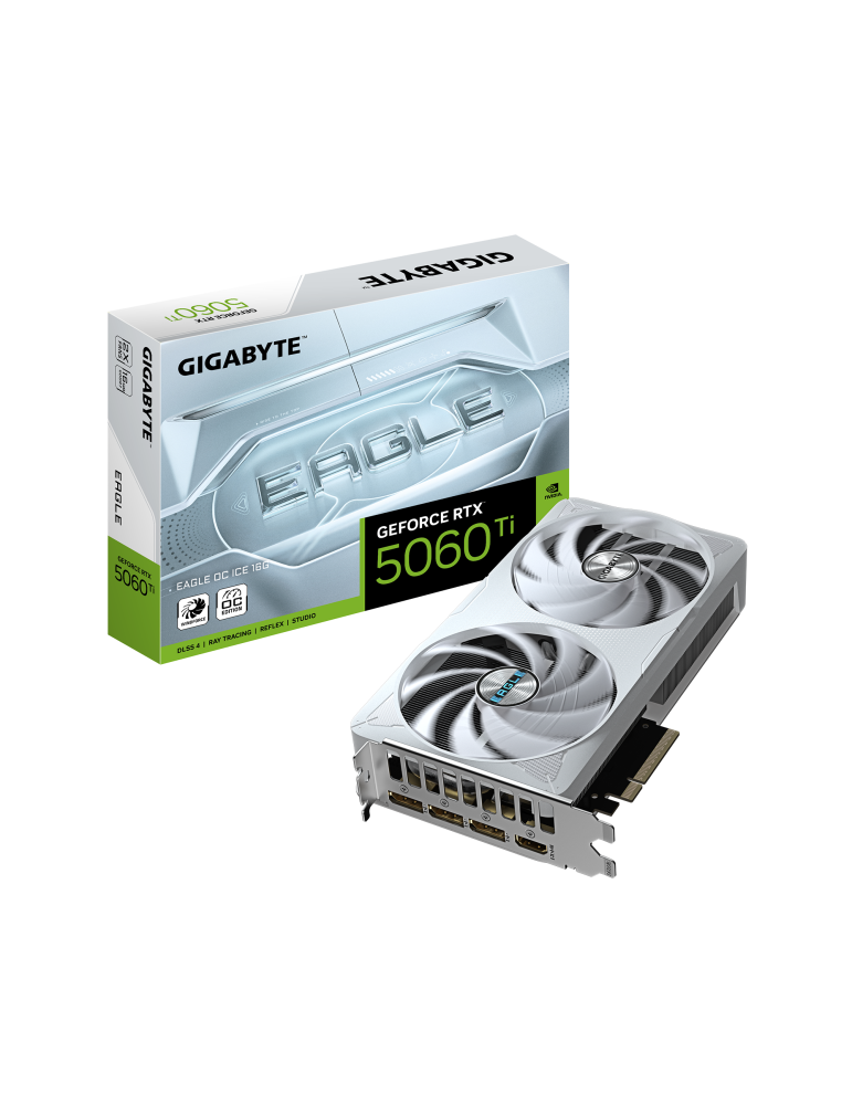 Видео карта Gigabyte GeForce RTX 5060 TI EAGLE OC ICE 16GB GDDR7 - GV-N506TEAGLEOC ICE-16GD