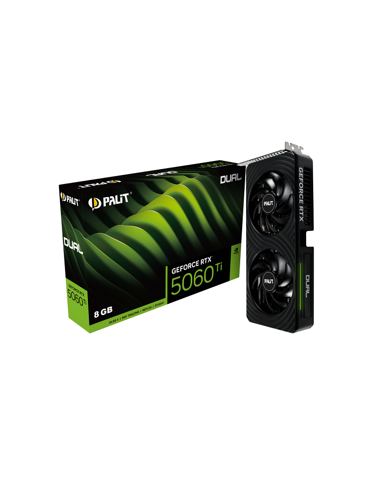 Видео карта Palit GeForce RTX 5060 Ti Dual 8GB GDDR7 128 bit - NE7506T019P1-GB2062D
