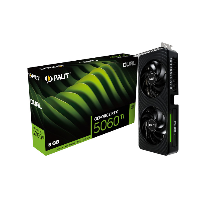 Видео карта Palit GeForce RTX 5060 Ti Dual 8GB GDDR7 128 bit - NE7506T019P1-GB2062D