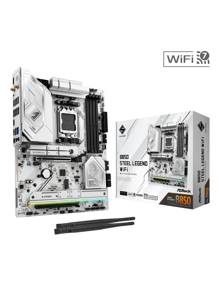 Дънна платка AsRock B850 STEEL LEGEND WIFI 7, AM5 - 90-MXBQS-A0UAYZ