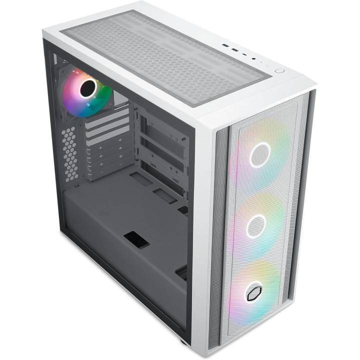 Кутия за компютър CoolerMaster MasterBox 600, White ARGB - MB600-WGNN-S00