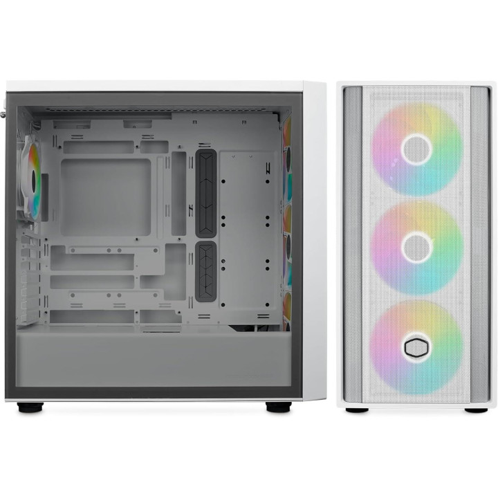 Кутия за компютър CoolerMaster MasterBox 600, White ARGB - MB600-WGNN-S00