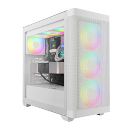 Кутия за компютър Gamdias ATHENA M3 White, E-ATX, USB-C, 4 x 120 mm A-RGB, Mesh, Tempered Glass - ATHENA-M3-WHITE