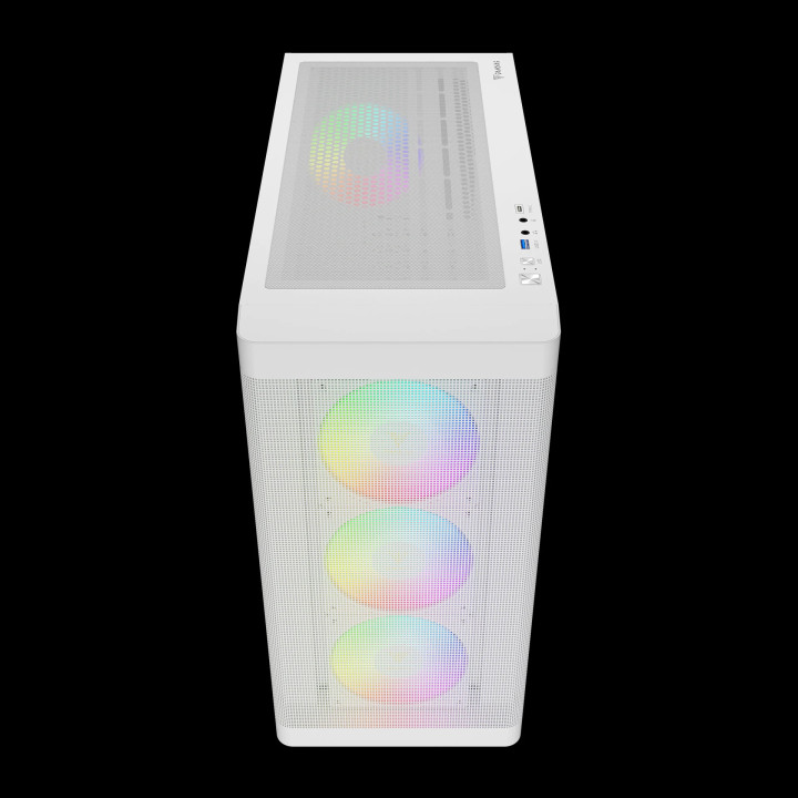 Кутия за компютър Gamdias ATHENA M3 White, E-ATX, USB-C, 4 x 120 mm A-RGB, Mesh, Tempered Glass - ATHENA-M3-WHITE