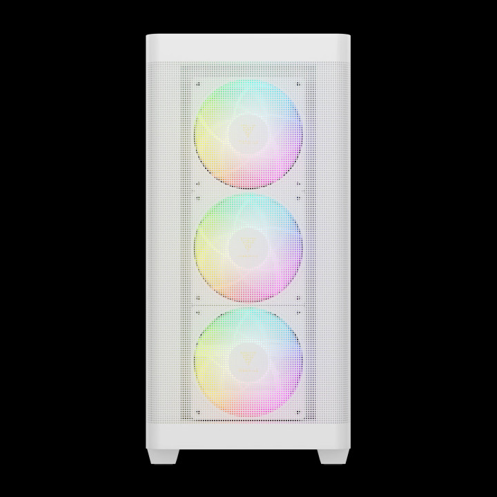 Кутия за компютър Gamdias ATHENA M3 White, E-ATX, USB-C, 4 x 120 mm A-RGB, Mesh, Tempered Glass - ATHENA-M3-WHITE