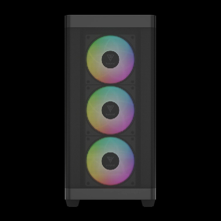 Кутия за компютър Gamdias ATHENA M3 Black, E-ATX, USB-C, 4 x 120 mm A-RGB, Mesh, Tempered Glass - ATHENA-M3-BLACK
