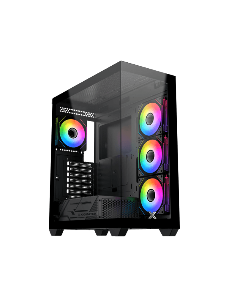 Кутия за компютър Xigmatek Blast, Black, EATX, 3PCS G20A Reverse & 1PC G20A, ARGB Remote Control Box - BLAST