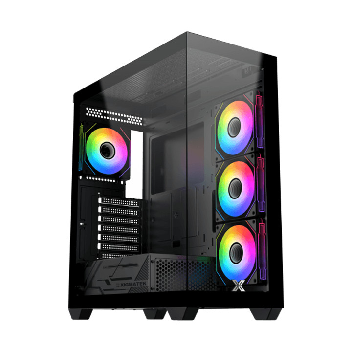 Кутия за компютър Xigmatek Blast, Black, EATX, 3PCS G20A Reverse & 1PC G20A, ARGB Remote Control Box - BLAST