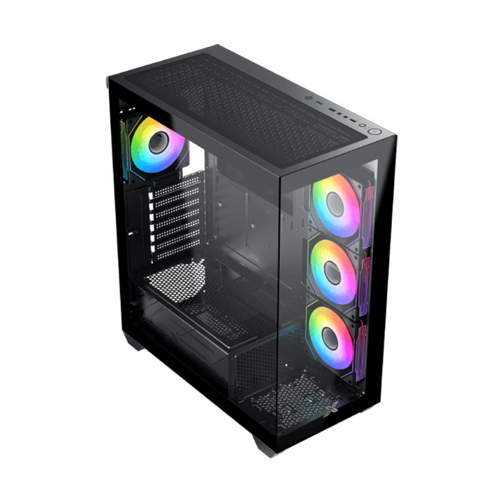 Кутия за компютър Xigmatek Blast, Black, EATX, 3PCS G20A Reverse & 1PC G20A, ARGB Remote Control Box - BLAST