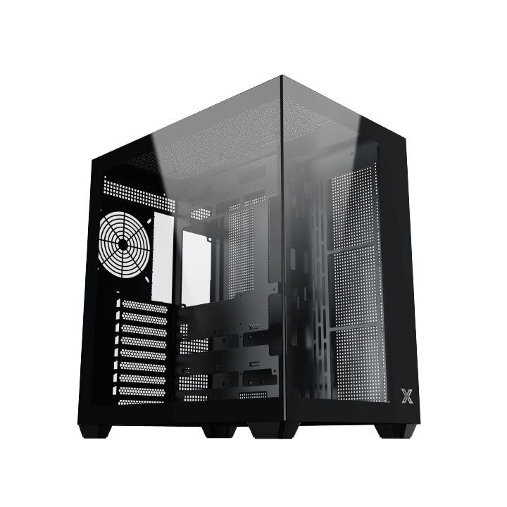 Кутия за компютър Xigmatek Aqua V Air, Black, ATX, 6PCS Z22A Reverse & 1PC Z22A & ARGB Remote Control Kit - AQUA_V_AIR