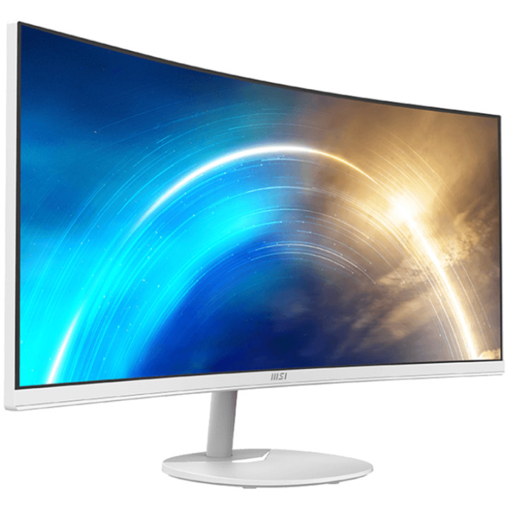 Монитор MSI PRO MP341CQW 34", 100Hz, UWQHD (3440x1440) 21:9, VA Anti-glare, 1ms/4ms, 3000:1, 178/178, 1500R Curve, FreeSync, 2x HDMI, 1x DP, Tilt, Speakers, White - 9S6-3PB2CT-007