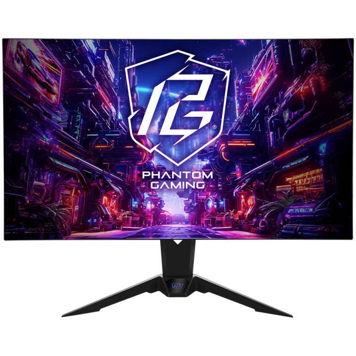Монитор Asrock PGO32UFS 31.5" 4K (3840x 2160) OLED, AG, 240/480 Hz, 132% sRGB, 16:9, 1 500 000:1, 0.03 ms, Speakers, 2x HDMI 2.0, 2x DP 1.2, 4x USB 3.2, 1x USB-C, 3.5mm, Wi-Fi antenna