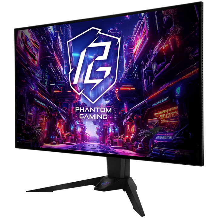 Монитор Asrock PGO32UFS 31.5" 4K (3840x 2160) OLED, AG, 240/480 Hz, 132% sRGB, 16:9, 1 500 000:1, 0.03 ms, Speakers, 2x HDMI 2.0, 2x DP 1.2, 4x USB 3.2, 1x USB-C, 3.5mm, Wi-Fi antenna