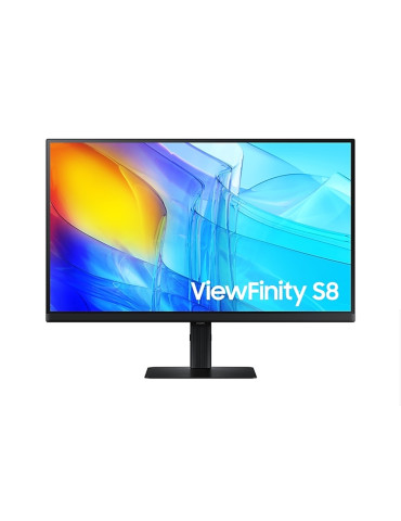 Монитор Samsung ViewFinity S8 27D700 27" IPS LED, 4K 3840x2160, 350 cd/m2, PBP, PIP, 3xUSB 3.0, DP 1.4, 2xHDMI 2.2, Black - LS27D800EAUXEN