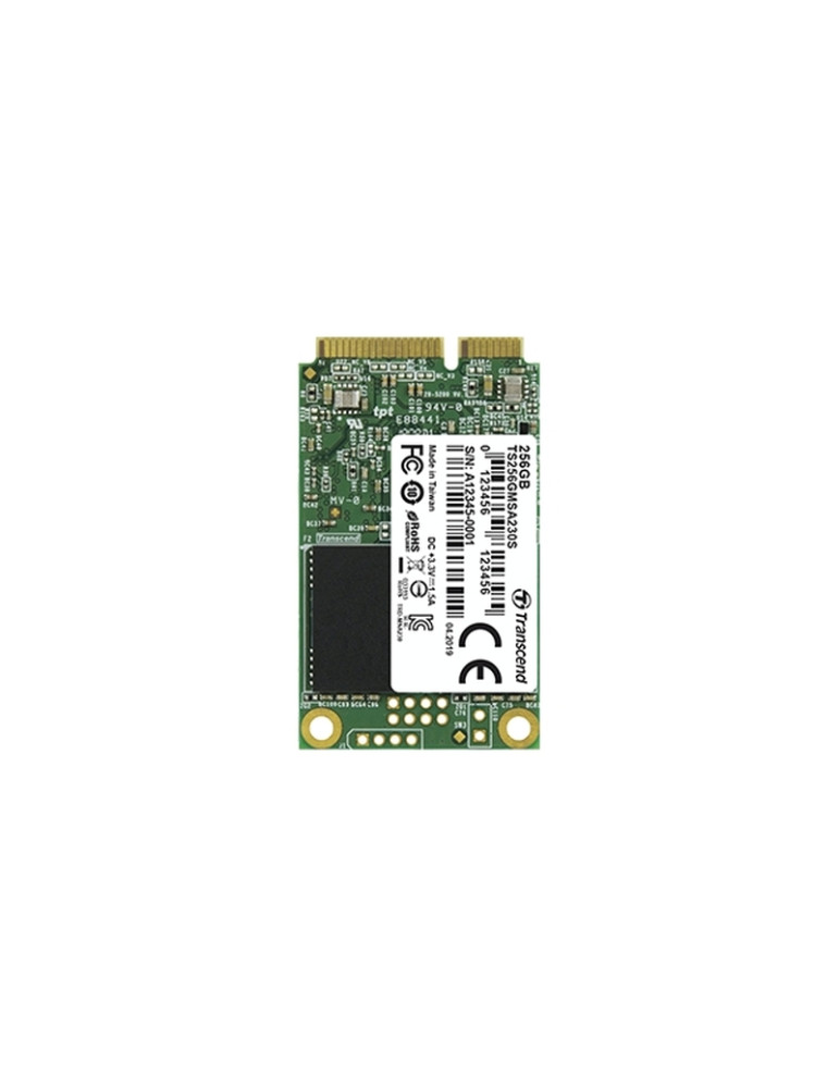 SSD диск Transcend 256GB, mSATA SSD, SATA3, 3D TLC - TS256GMSA230S