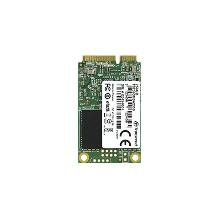 SSD диск Transcend 256GB, mSATA SSD, SATA3, 3D TLC - TS256GMSA230S