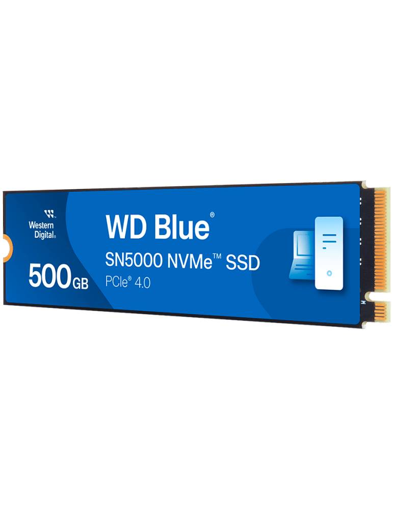 SSD диск WD Blue 500GB SN5000 NVMe, M.2 2280, PCIe Gen4 16GT/s, up to 4 Lanes - WDS500G4B0E-00CNZ0
