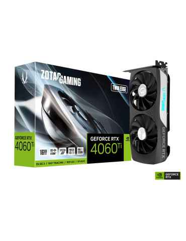 Видео карта Zotac Gaming GeForce RTX 4060 TI Twin Ege 16GB GDDR6 - ZT-D40620E-10M