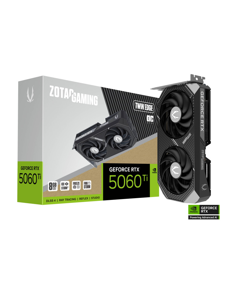 Видео карта Zotac Gaming GeForce RTX 5060 TI Twin Edge OC 8GB GDDR7 - ZT-B50610H-10M