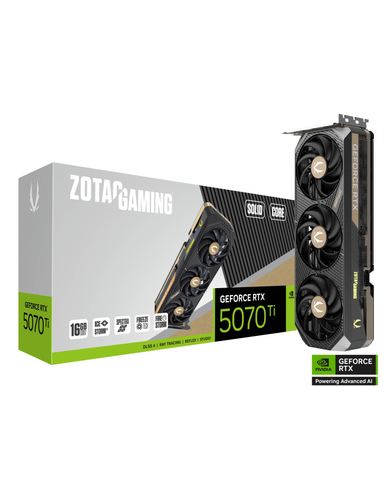 Видео карта Zotac Gaming GeForce RTX 5070 TI Solid SFF 16GB GDDR7 - ZT-B50710D3-10P