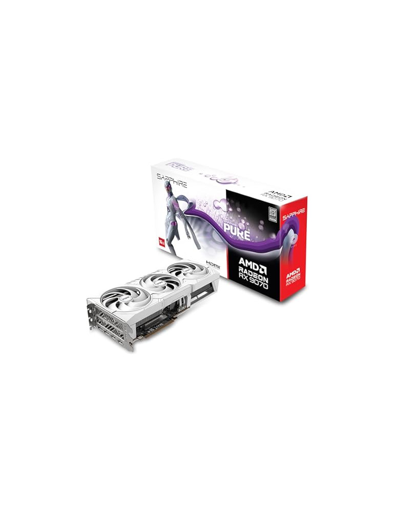Видео карта Sapphire PURE Radeon RX 9070 XT OC 16GB GDDR6, 265bit, White - 11348-02-20G
