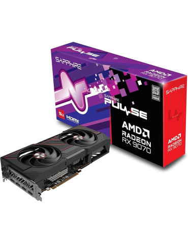 Видео карта Sapphire Pulse Radeon RX 9070 16GB GDDR6, 256 bit - 11349-03-20G
