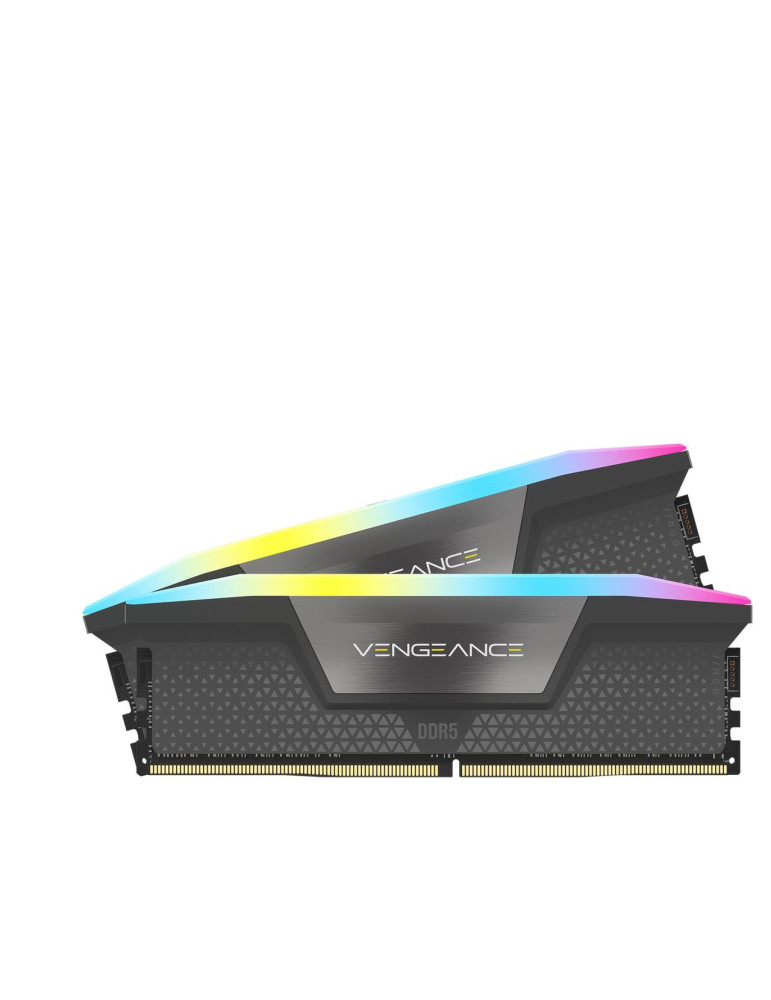 RAM памет Corsair 32GB(2x16GB) DDR5 6400MHz VENGEANCE RGB, CL36-48-48-104 1.35V XMP & EXPO - Grey - CMH32GX5M2B6400Z36