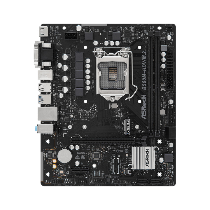 Дънна платка AsRock B560M-HDV/M.2, LGA1200, mATX, PCIe 4.0