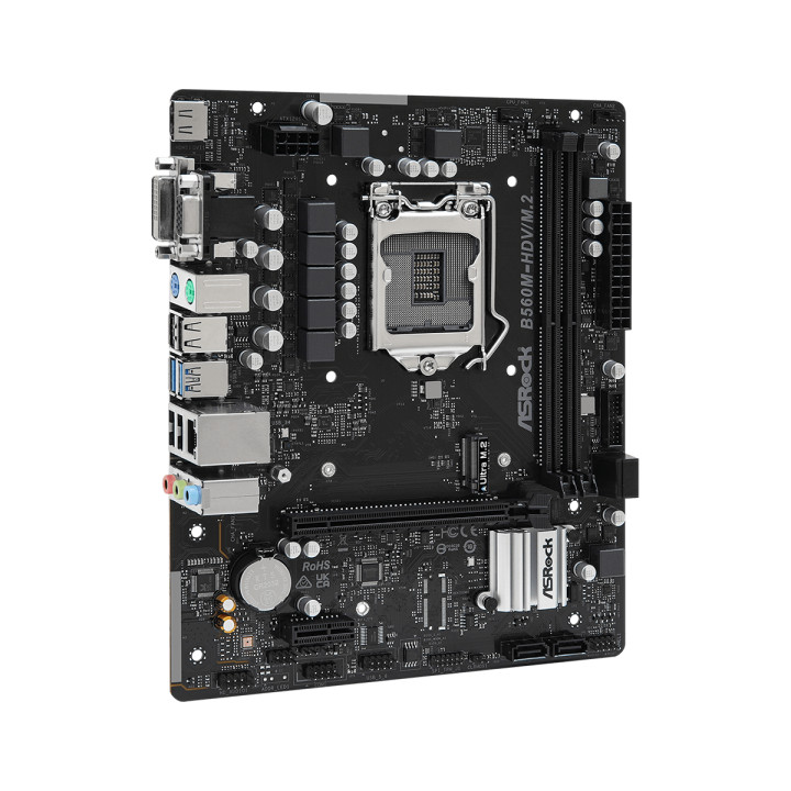 Дънна платка AsRock B560M-HDV/M.2, LGA1200, mATX, PCIe 4.0