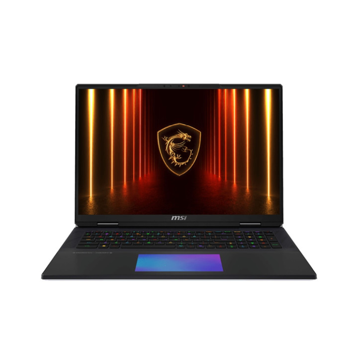 Лаптоп MSI Titan 18 HX AI A2XWJG, Intel Core Ultra 9 285HX, 18" 16:10 UHD  (3840x2400), MiniLED, 120Hz, 64GB DDR5 RAM, 4TB SSD, NVIDIA GeForce RTX 5090 24GB GDDR7, Intel Killer Wi-Fi 7, Win 11 Pro - 9S7-182421-479