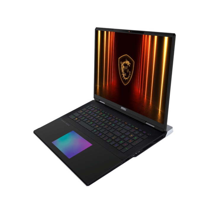 Лаптоп MSI Titan 18 HX AI A2XWJG, Intel Core Ultra 9 285HX, 18" 16:10 UHD  (3840x2400), MiniLED, 120Hz, 64GB DDR5 RAM, 4TB SSD, NVIDIA GeForce RTX 5090 24GB GDDR7, Intel Killer Wi-Fi 7, Win 11 Pro - 9S7-182421-479