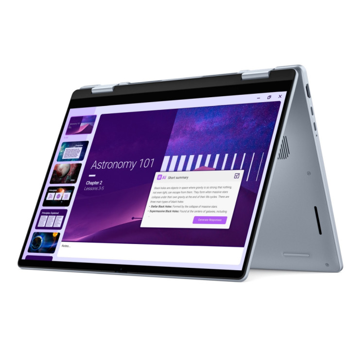 Лаптоп Dell 14 Plus 2-in-1 DB04250, Intel Core Ultra 5 226V, 14" 16:10 FHD (1920x1200) Touch 300nits WVA AG, 16GB LPDDR5X RAM, 512GB SSD, Intel Arc, FHD RGB and Mic, Wi-Fi 7, FPR, Backlit Kb, Win 11 Pro - DB04250_LNL_202