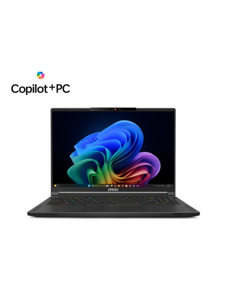 Лаптоп MSI Stealth A16 AI  A3XVFG, AMD Ryzen AI 9 HX 370, 16" 16:10 QHD  (2560x1600) OLED 240hz, 32GB LPDDR5x RAM, 1TB SSD, RTX 4060 8GB GDDR6 233 AI TOPS, Wi-Fi 7, Per-Key RGB KBD by SteelSeries, Win 11 Home - 9S7-15FK35-276