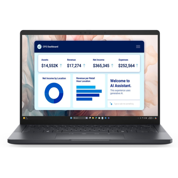 Лаптоп Dell Pro 13 Premium PA13250, Intel Core Ultra 5 236V, 13.3" FHD (1920x1200) WVA 400nits AG, 16GB LPDDR5x RAM, 512GB SSD, Intel Arc, 8MP HDR IR Cams and Mic, Wi-Fi 7, FPR, Backlit Kb, Win 11 Pro - BTO203_PA13250_EMEA