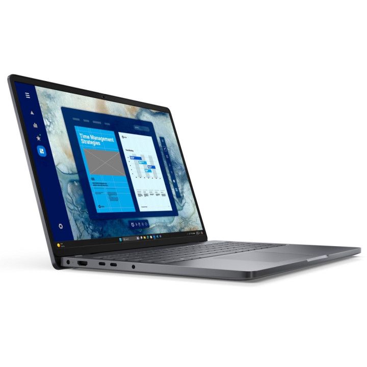 Лаптоп Dell Pro 16 PC16250, Intel Core Ultra 5 120U, 16" FHD (1920x1200) 300nits AG, 16GB DDR5 RAM, 256GB SSD, FHD HDR IR Cam and Mic, Wi-Fi 6E, FPR, Backlit Kb, Win 11 Pro, Magnetite - BTO008_PC16250_EMEA