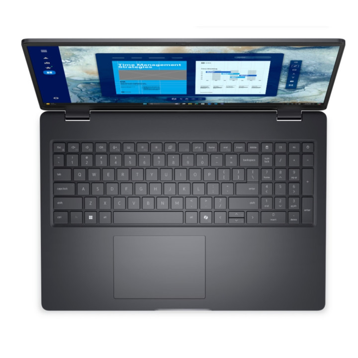 Лаптоп Dell Pro 16 PC16250, Intel Core Ultra 5 120U, 16" FHD (1920x1200) 300nits AG, 8GB DDR5 RAM, 512GB TLC SSD, Intel Core Ultra Graphics, FHD HDR IR Cam and Mic, Wi-Fi 6E, FPR, Backlit Kb, Win 11 Pro, Magnetite - BTO006_PC16250_EMEA